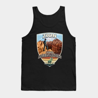 Zion National Park I Hiked Angels Landing with Hiker and Bighorn Sheep Tank Top